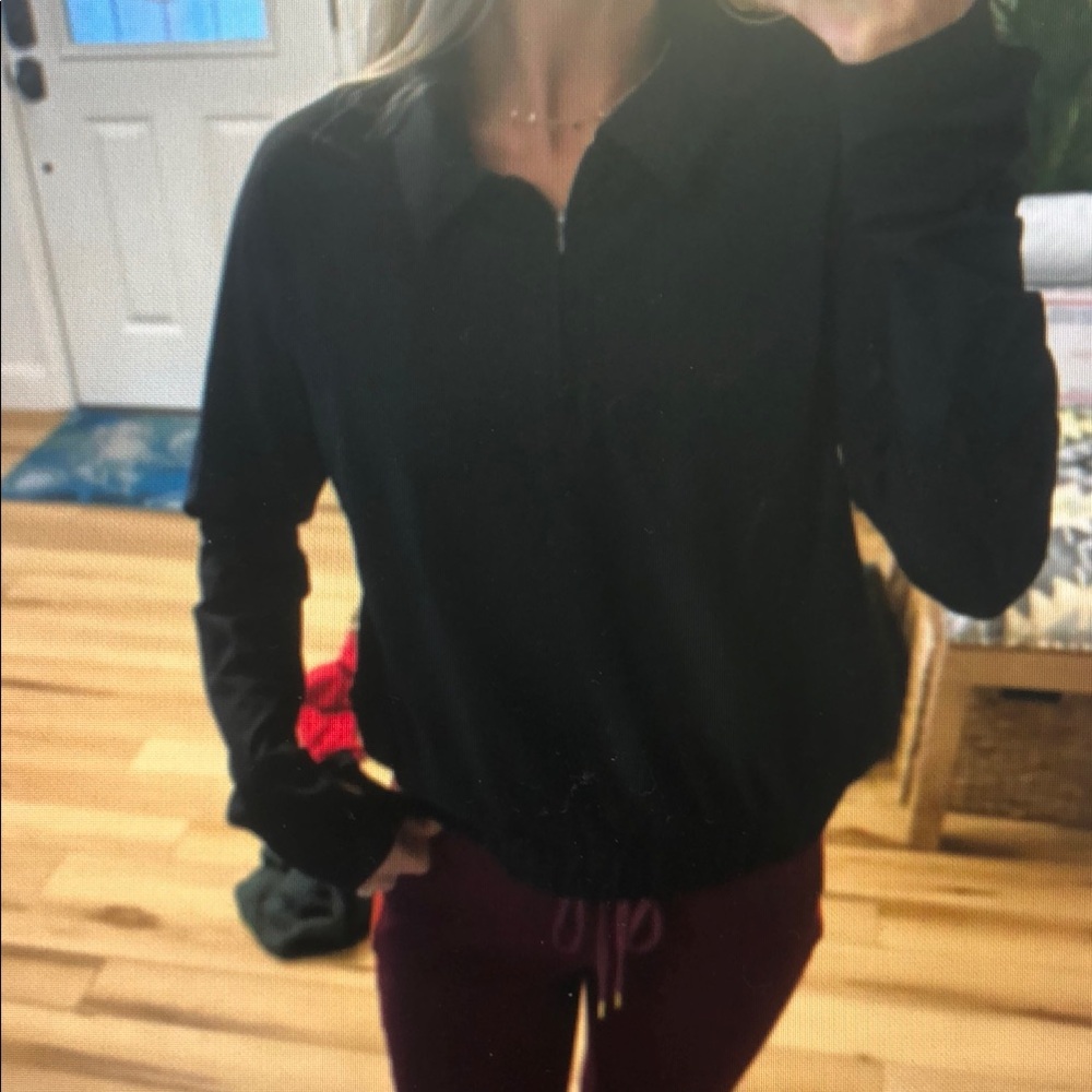 Athleta Black Quarter Zip